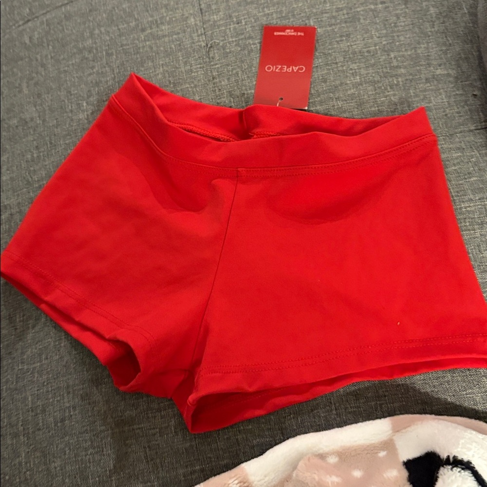 Capezio Bold Red Dance Shorts